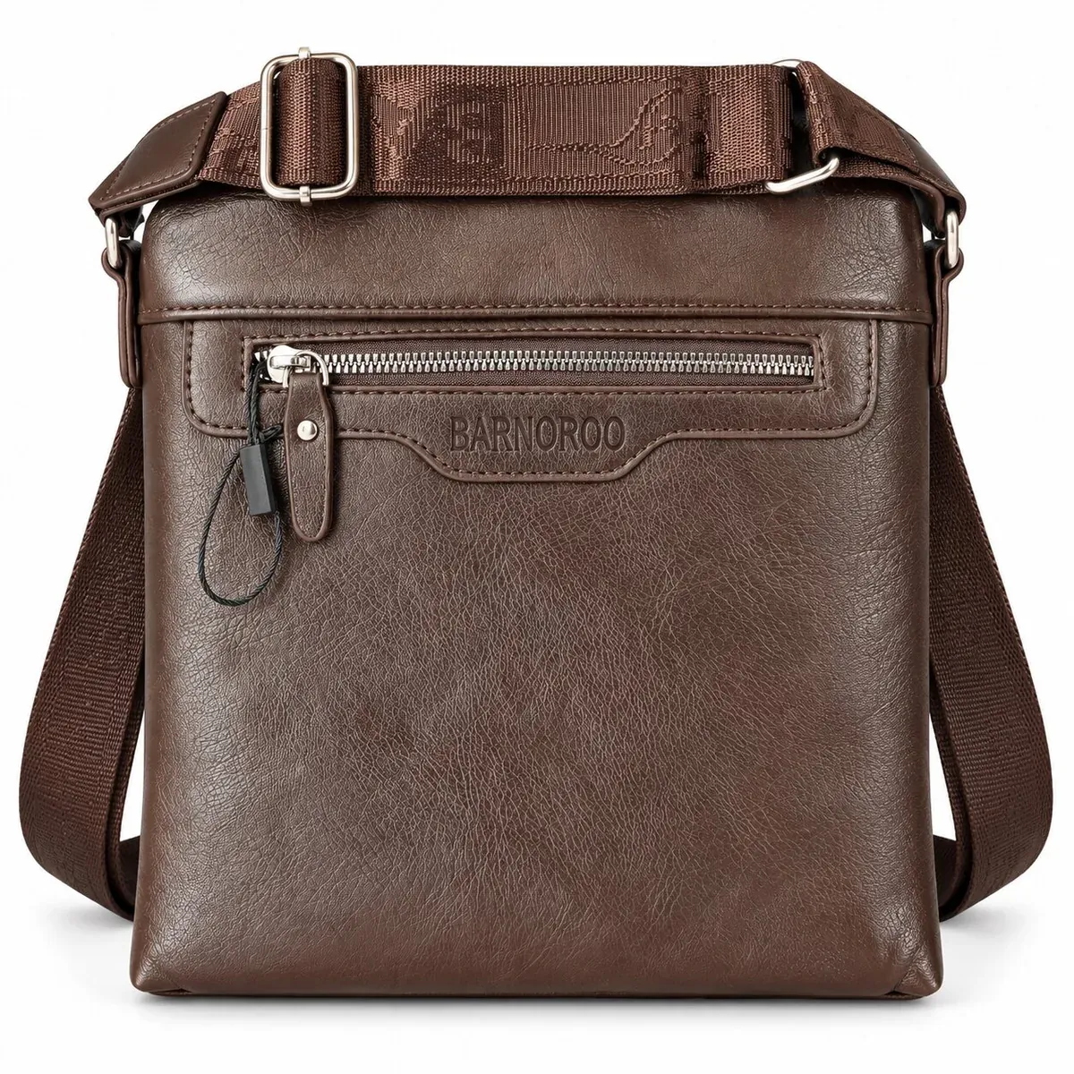 Barnoroo Brown Crossbody Shoulder Bag, adjustable strap