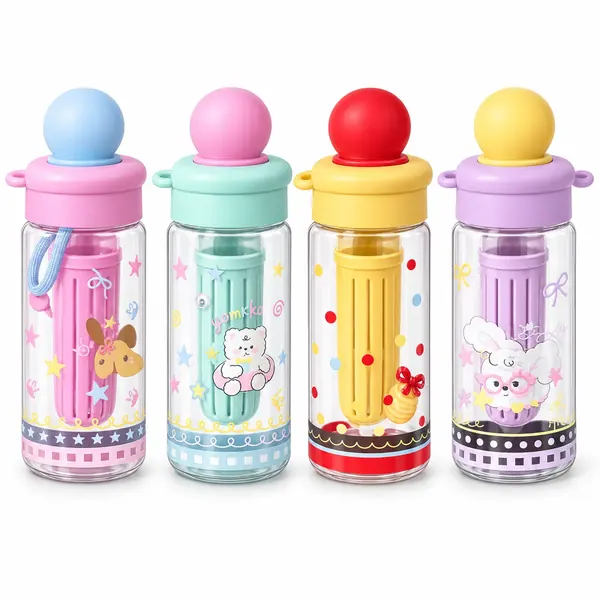 Children’s Fruit-Infuser Water Bottle, four colourful designs