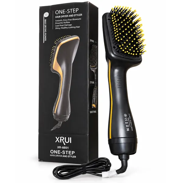 One-Step Hair Dryer & Styling Brush, hot-air paddle brush